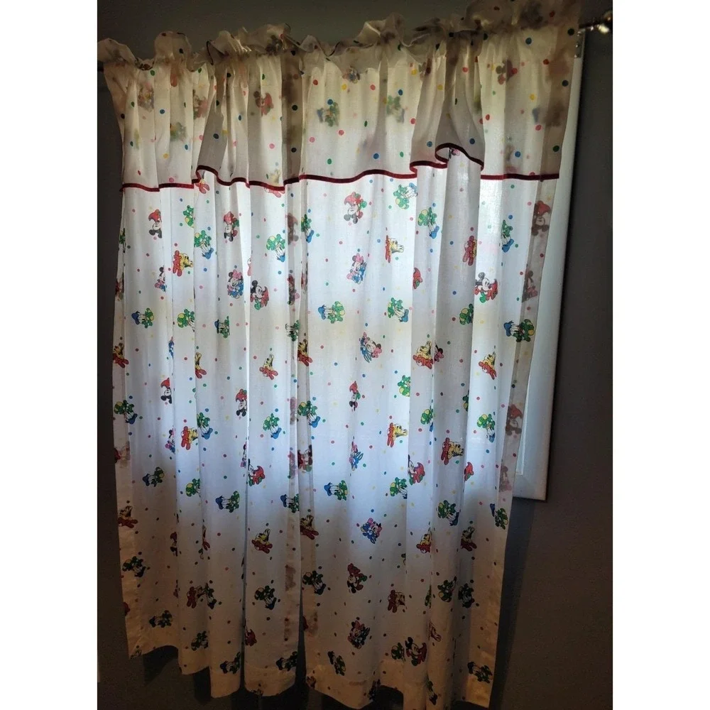 Vintage Dundee Disney Baby Mickey & Friends Curtains Set 42x64, 2 Panels‎